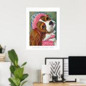 Cavalier King Charles Spaniel Dog Princess ART Poster (Thuiskantoor)