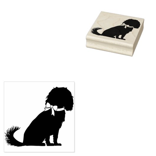 Cavalier King Charles Spaniel Dog Puppy Rubberstempel (Gestempeld)