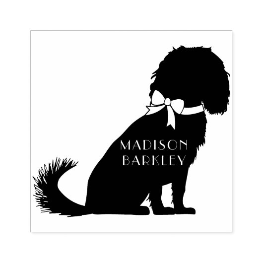 Cavalier King Charles Spaniel Dog Puppy Rubberstempel (Afrduk)