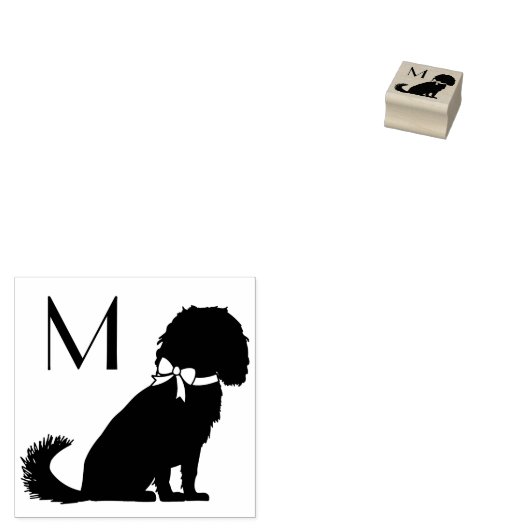 Cavalier King Charles Spaniel Dog Puppy Rubberstempel (Gestempeld)