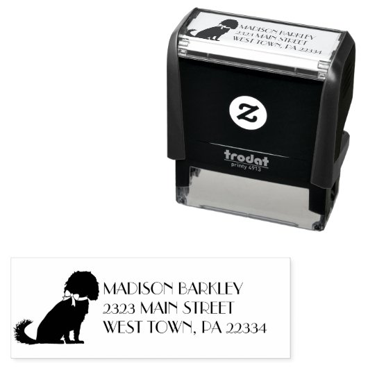 Cavalier King Charles Spaniel Dog Puppy Zelfinktende Stempel (In situ)