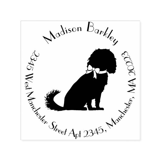 Cavalier King Charles Spaniel Dog Puppy Zelfinktende Stempel (Design)