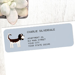 Cavalier King Charles Spaniel Dog Return Address Etiket