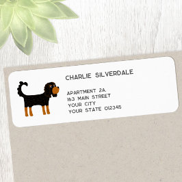 Cavalier King Charles Spaniel Dog Return Address Etiket