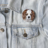 CAVALIER KING CHARLES SPANIEL DOG RONDE BUTTON 5,7 CM (In situ)