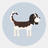 Cavalier King Charles Spaniel Dog Ronde Sticker (Voorkant)