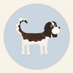 Cavalier King Charles Spaniel Dog Ronde Sticker