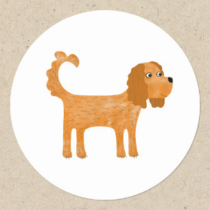Cavalier King Charles Spaniel Dog Ronde Sticker