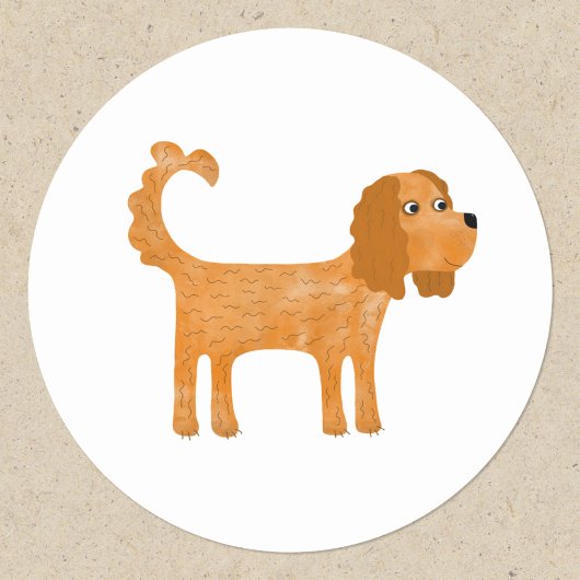 Cavalier King Charles Spaniel Dog Ronde Sticker
