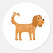 Cavalier King Charles Spaniel Dog Ronde Sticker (Voorkant)
