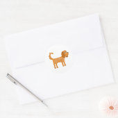 Cavalier King Charles Spaniel Dog Ronde Sticker (Envelop)