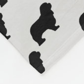 Cavalier King Charles Spaniel Dog Silhouette Fleece Deken (Hoek)