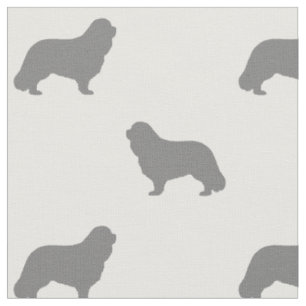 Cavalier King Charles Spaniel Dog Silhouettes Stof