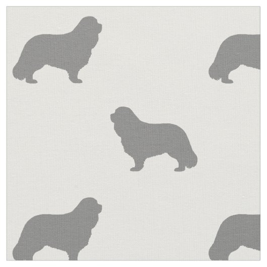 Cavalier King Charles Spaniel Dog Silhouettes Stof (Close Up)