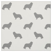 Cavalier King Charles Spaniel Dog Silhouettes Stof (Swatch)