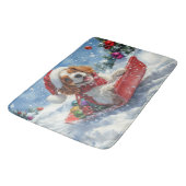 Cavalier King Charles Spaniel Dog Sledge Kerstmis Badmat (Gekanteld)