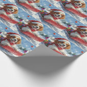 Cavalier King Charles Spaniel Dog Sledge Kerstmis Cadeaupapier (Hoek)