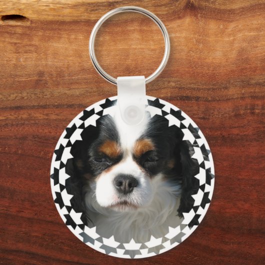 Cavalier King Charles Spaniel Dog Sleutelhanger (Voorkant)