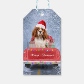 Cavalier King Charles Spaniel Dog Snow kerst Cadeaulabel (Voorkant)