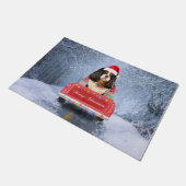 Cavalier King Charles Spaniel Dog Snow kerst Deurmat (Schuin)