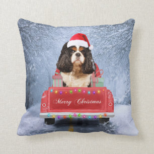 Cavalier King Charles Spaniel Dog Snow kerst Kussen