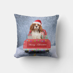 Cavalier King Charles Spaniel Dog Snow kerst Kussen