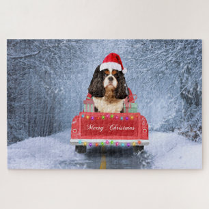Cavalier King Charles Spaniel Dog Snow kerst Legpuzzel