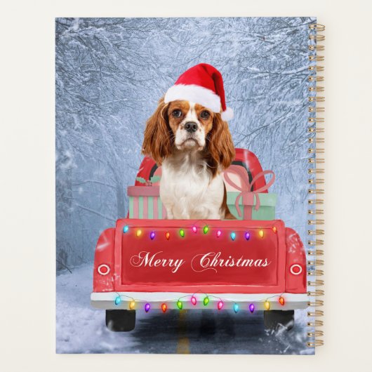 Cavalier King Charles Spaniel Dog Snow kerst Planner (Achterkant)