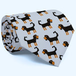 Cavalier King Charles Spaniel Dog Stropdas<br><div class="desc">Cute Black en Tan Cavalier King Charles Spaniel hondendesign op een blauwe achtergrond om elke dierenvriend te glimlachen. Originele kunst van Nic Squirrell.</div>