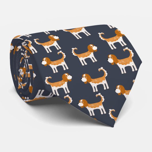 Cavalier King Charles Spaniel Dog Stropdas (Opgerold)