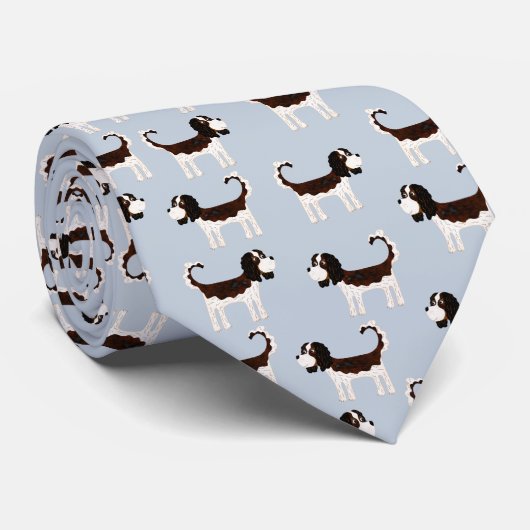 Cavalier King Charles Spaniel Dog Stropdas (Opgerold)