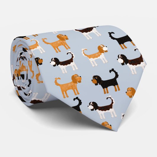 Cavalier King Charles Spaniel Dog Stropdas (Opgerold)