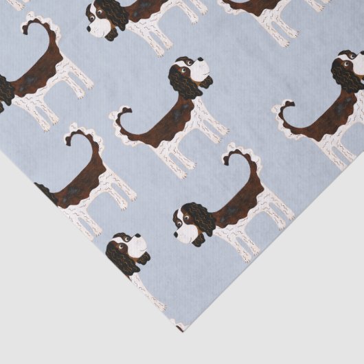 Cavalier King Charles Spaniel Dog Tissuepapier (Detail)