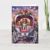 Cavalier King Charles Spaniel Dog Valentine's Day Kaart (Voorkant)