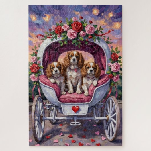 Cavalier King Charles Spaniel Dog Valentine's Day Legpuzzel (Verticaal)