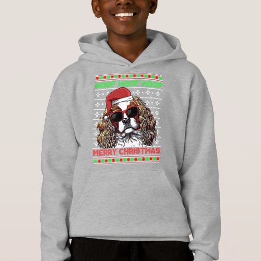 Cavalier King Charles Spaniel Dog Wof Merry Chris (Voorkant)