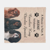 Cavalier King Charles Spaniel Dogs - House Home Fleece Deken (Voorkant (Horizontaal))