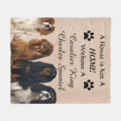 Cavalier King Charles Spaniel Dogs - House Home Fleece Deken (Voorkant (Horizontaal))
