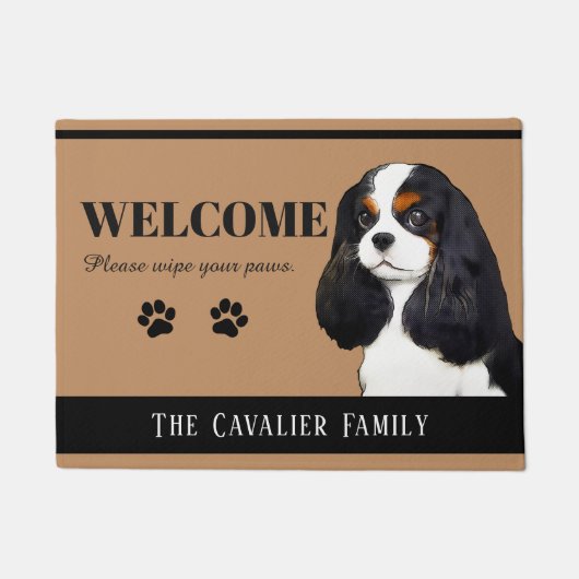 Cavalier King Charles Spaniel Doormat Deurmat (Voorkant)