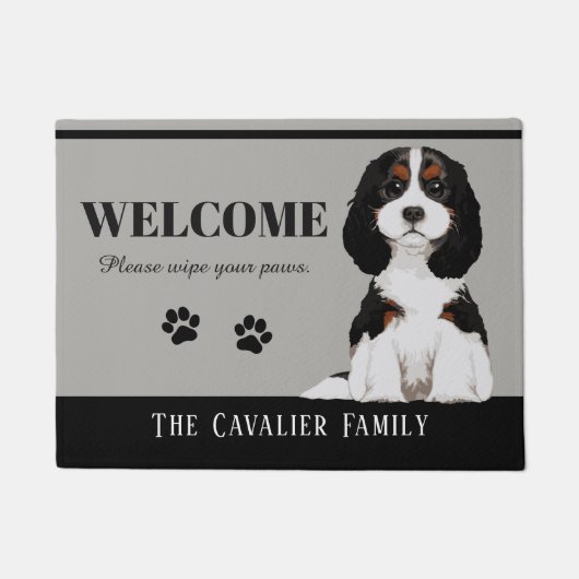 Cavalier King Charles Spaniel Doormat Deurmat (Voorkant)