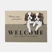 Cavalier King Charles Spaniel Doormat Deurmat (Voorkant)