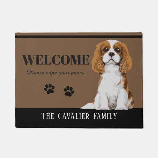 Cavalier King Charles Spaniel Doormat Deurmat (Voorkant)
