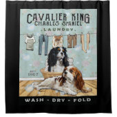 Cavalier King Charles Spaniel Douchegordijn (Voorkant)