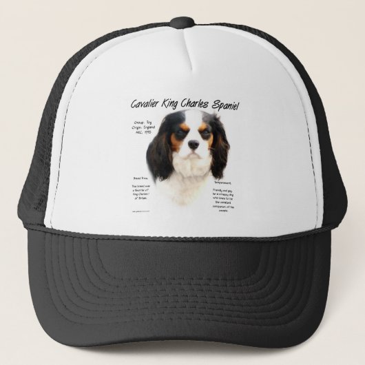 Cavalier King Charles Spaniel (driekleur) Geschied Trucker Pet (Voorkant)