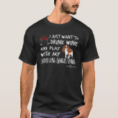 Cavalier King Charles Spaniel | Drink van wijn en T-shirt (Voorkant)