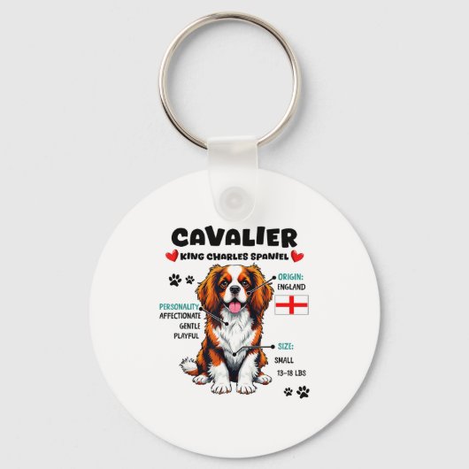 Cavalier King Charles Spaniel eigenaar Funny hond  Sleutelhanger (Voorkant)