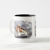 Cavalier King Charles Spaniel - Ethan Tweekleurige Koffiemok (Voorkant links)