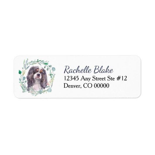 Cavalier King Charles Spaniel Etiket (Voorkant)