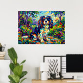 Cavalier King Charles Spaniel Fauvist Tuin Poster (Thuiskantoor)