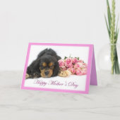 Cavalier King Charles Spaniel Fijne Moederdag Kaart (Voorkant)